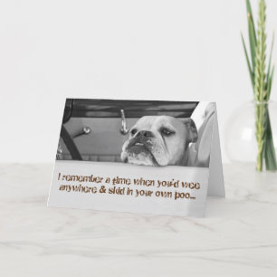 Carte Funny 50th Birthday Greeting Card - Skid in Poo