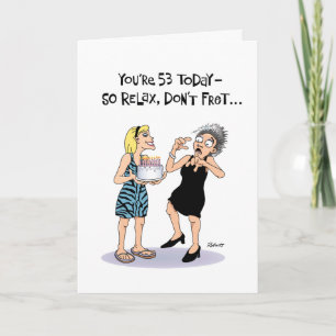 Carte Funny 53ème anniversaire