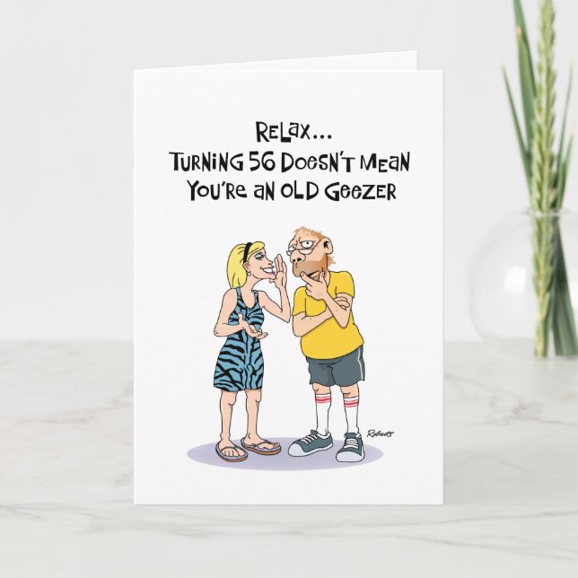 Carte Funny 56e anniversaire (Devant)