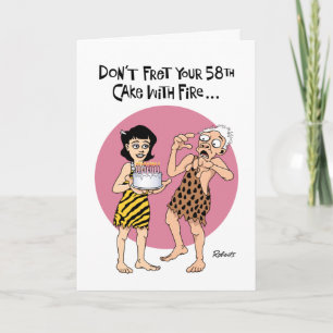 Carte Funny 58e anniversaire
