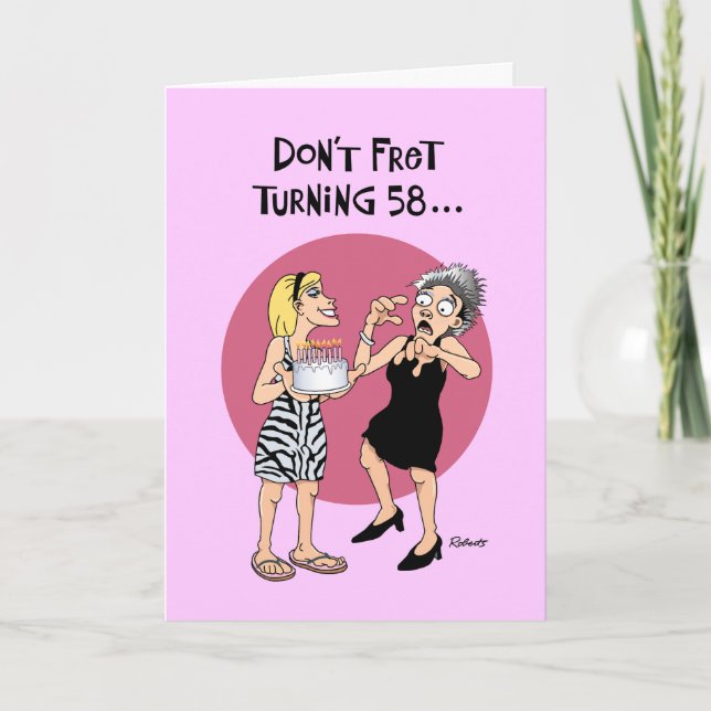 Carte Funny 58e anniversaire (Devant)