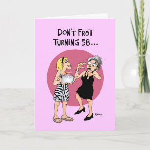 Carte Funny 58e anniversaire