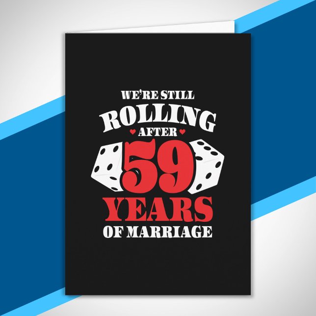 Carte Funny 59e Anniversaire des couples mariés depuis 5 (Créateur téléchargé)