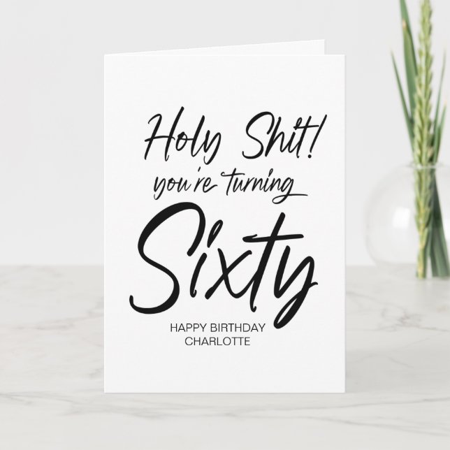 Carte Funny 60e Joyeux anniversaire Soixante pour ami (Devant)