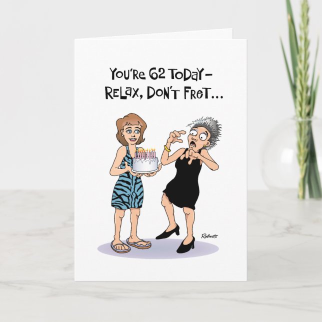 Carte Funny 62e anniversaire (Devant)