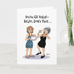 Carte Funny 62e anniversaire