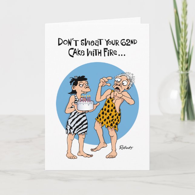 Carte Funny 62e anniversaire (Devant)
