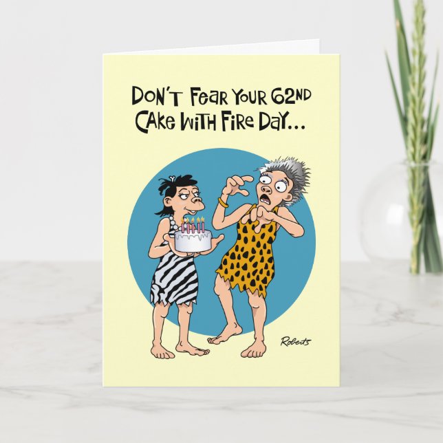 Carte Funny 62e anniversaire (Devant)