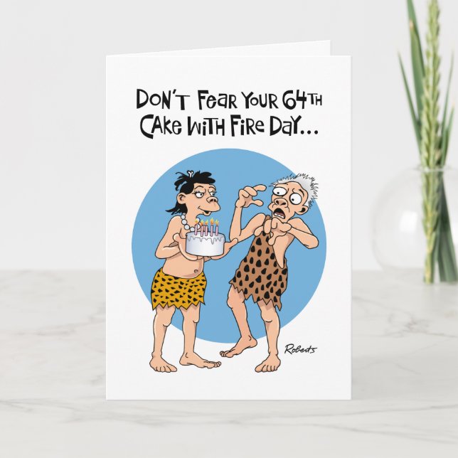 Carte Funny 64e anniversaire (Devant)