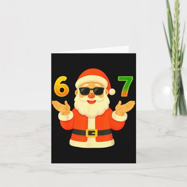 Carte Funny 67 Christmas Design For Jolly Meme Fans  (Devant)