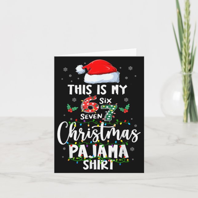 Carte Funny 67 Christmas Pajamas Shirt Six Seven Meme Br (Devant)