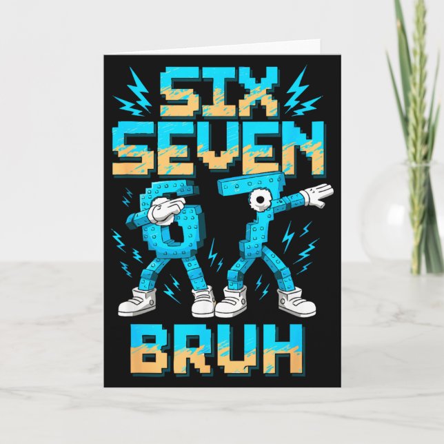 Carte Funny 67 Dab Six Seven Burh Christmas 6 7 Dabbing  (Devant)