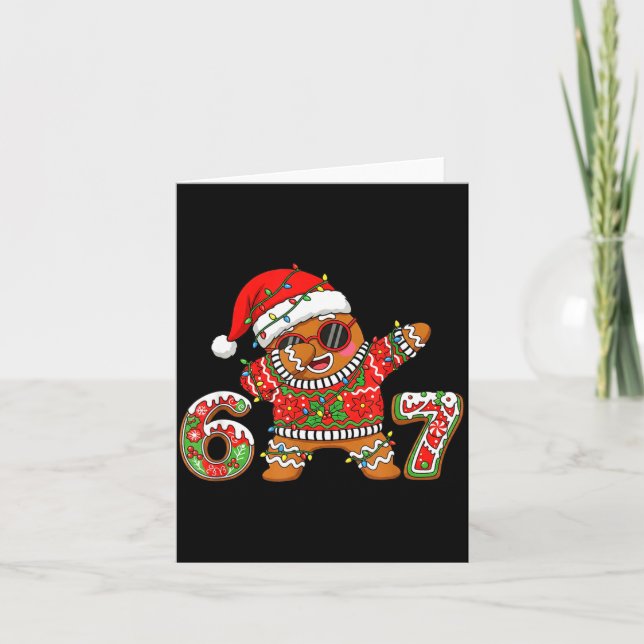 Carte Funny 67 Gingerbread Six Seven Ice Cream Drip Chri (Devant)