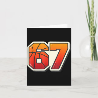 Carte Funny 67 Meme Basketball Ice Cream Drip Six Seven