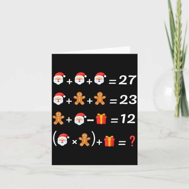 Carte Funny 67 Meme Christmas Math Teacher Santa Six Sev (Devant)