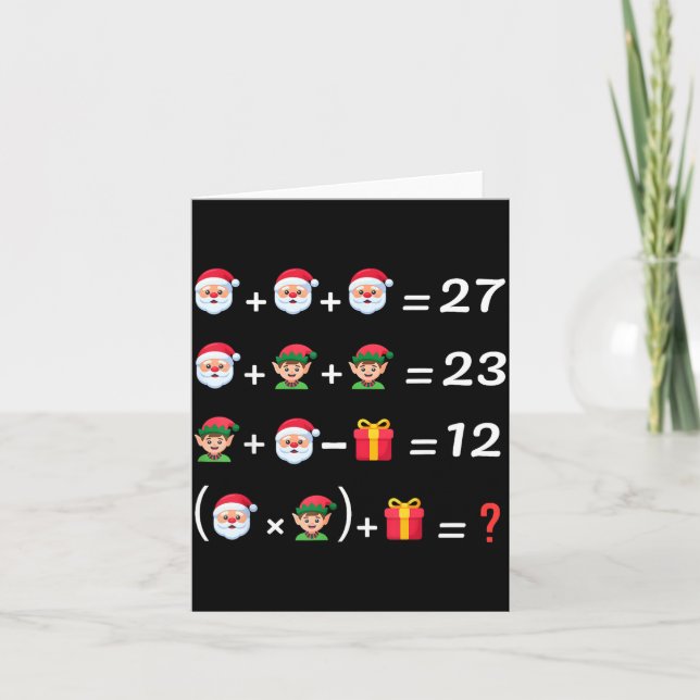 Carte Funny 67 Meme Christmas Math Teacher Santa Six Sev (Devant)