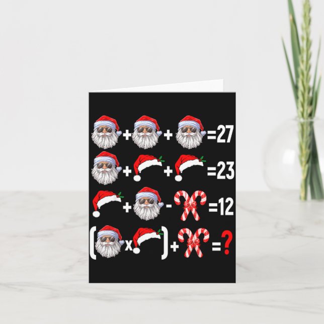 Carte Funny 67 Meme Santa Christmas Tree Math Teacher Xm (Devant)