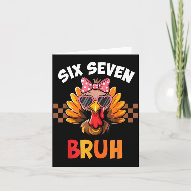 Carte Funny 67 Meme Six Seven Bruh Aesthetic  (Devant)