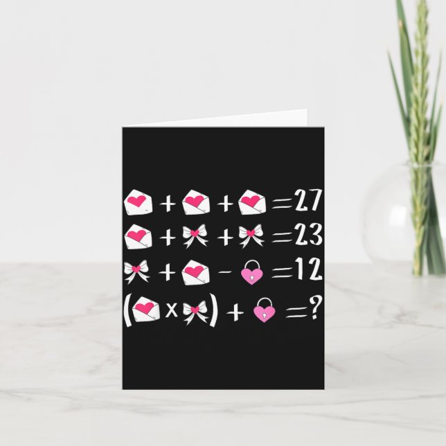 Carte Funny 67 Meme Valentine Math Teacher Bow Six Seven (Devant)