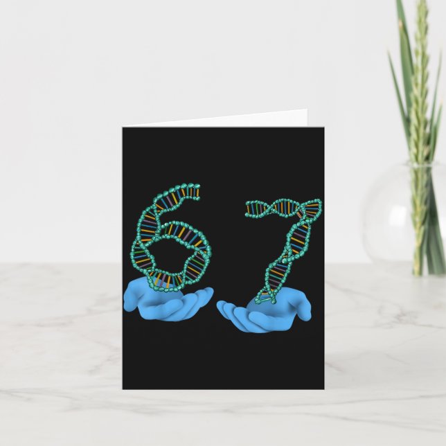 Carte Funny 67 Number Meme Dna Replication Molecular Sci (Devant)