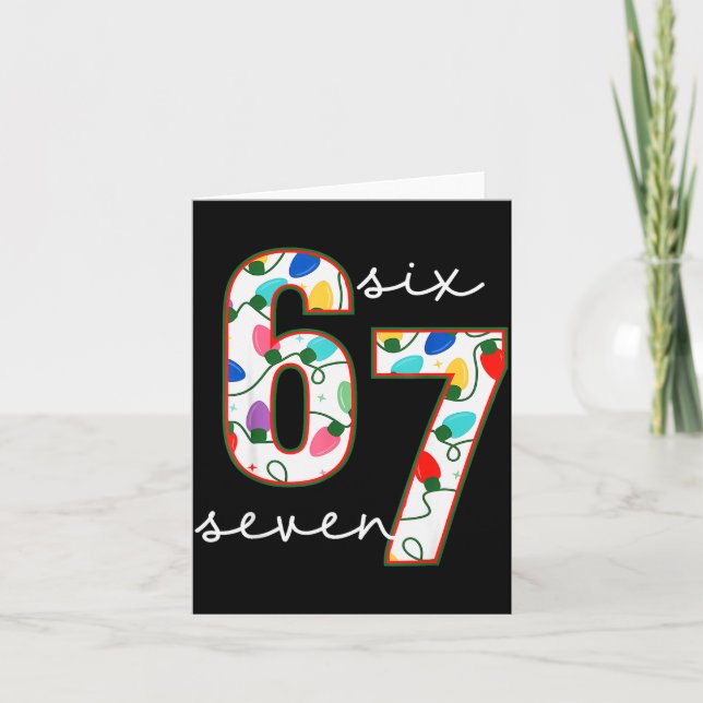 Carte Funny 67 Six Seven Meme Cringe Christmas  (Devant)
