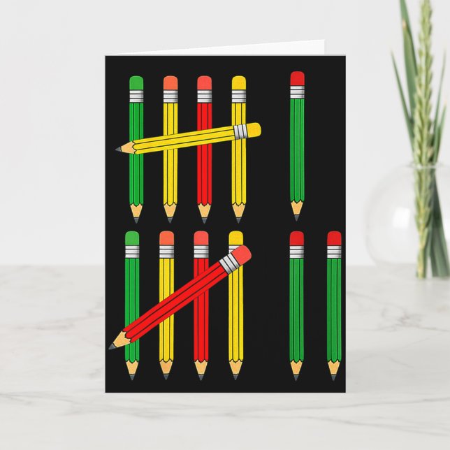 Carte Funny 67 Tally Marks Math For Teachers Students Si (Devant)