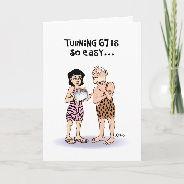 Carte Funny 67e anniversaire (Devant)