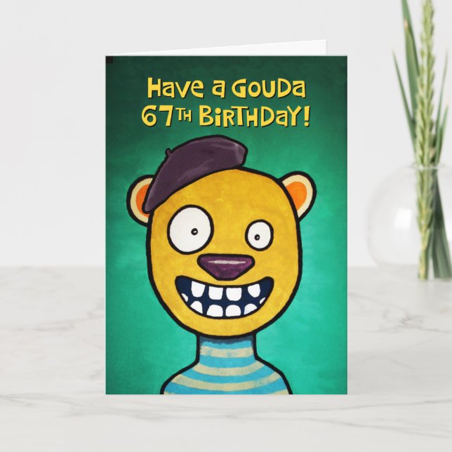 Carte Funny 67e anniversaire (Devant)