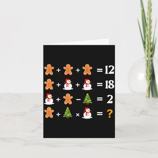 Carte Funny 6 7 Meme Christmas Order Of Operations Math  (Devant)