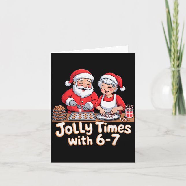 Carte Funny 6 7 Six Seven Meme Christmas Santa Claus Wom (Devant)