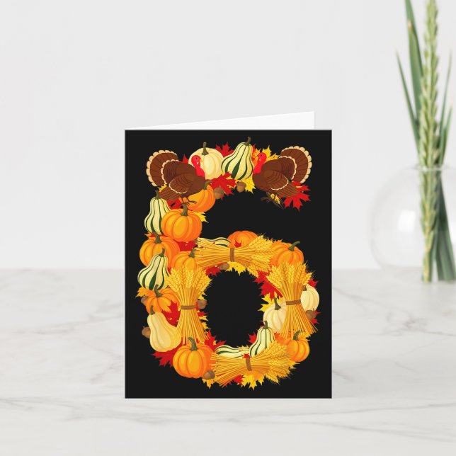 Carte Funny 6 7 Six Seven Meme Couple Thanksgiving Turke (Devant)
