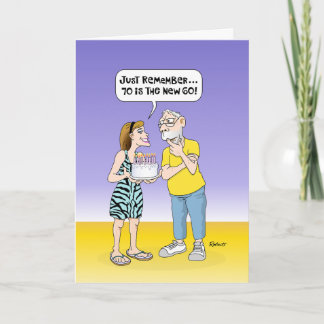 Carte Funny 70e anniversaire