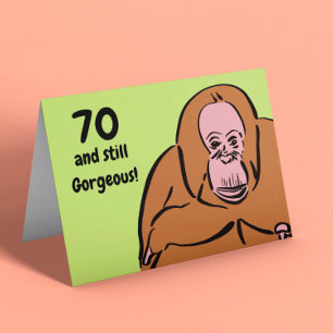 Carte Funny 70e anniversaire