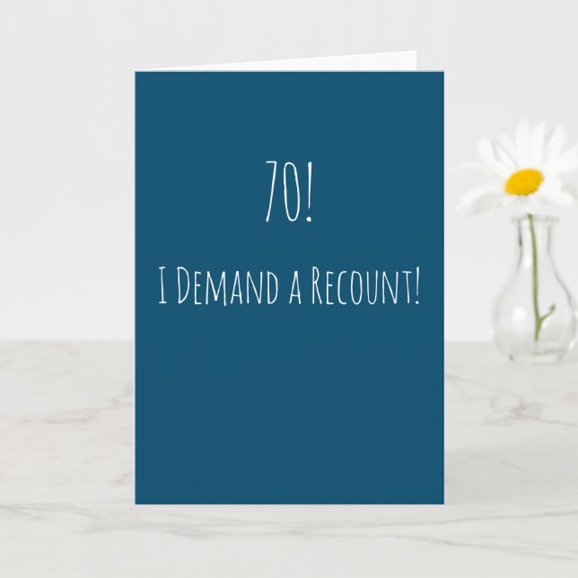 Carte Funny 70e anniversaire (Petite plante)