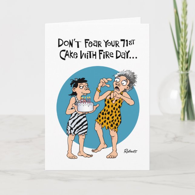 Carte Funny 71e anniversaire (Devant)