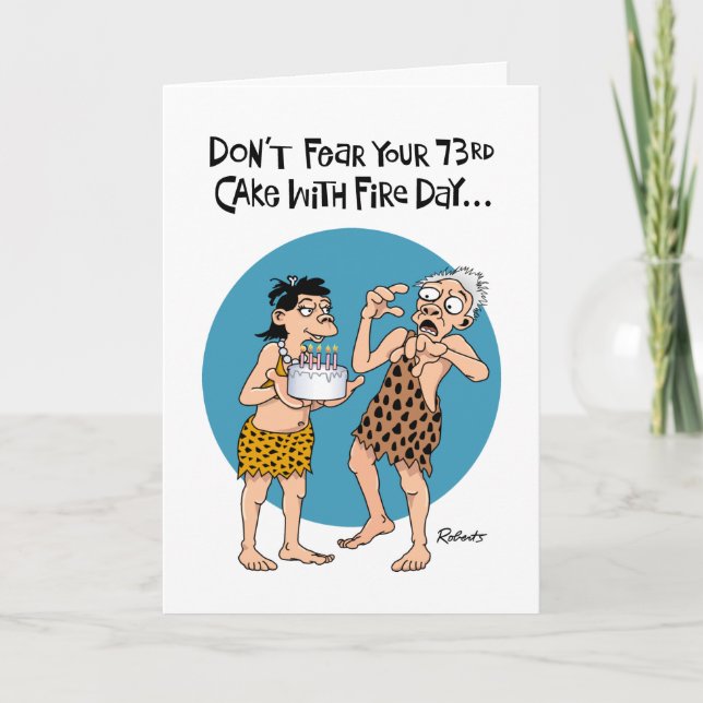 Carte Funny 73ème anniversaire (Devant)