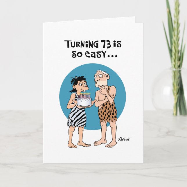 Carte Funny 73ème anniversaire (Devant)