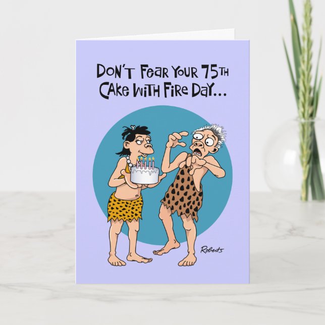 Carte Funny 75e anniversaire (Devant)