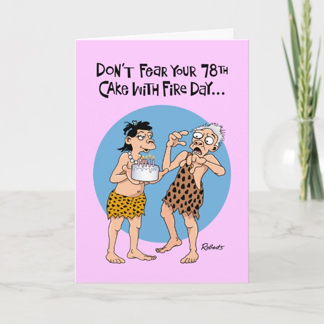 Carte Funny 78e anniversaire (Devant)