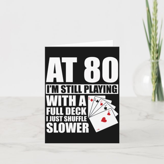 Carte Funny 80th Birthday Ker Player 80 Year Old  (Devant)