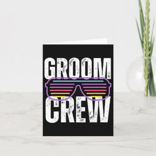 Carte Funny 90s Groom Crew Sungles Bachelor Mariage
