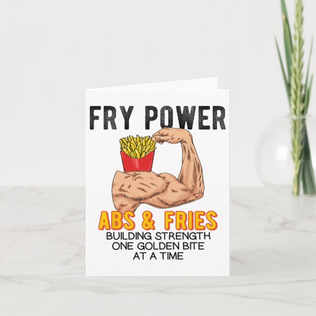 Carte Funny Abs Exercice Fries Français Muscle Building 