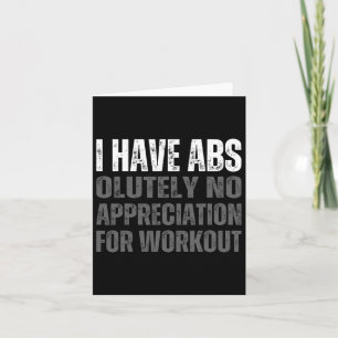 Carte Funny Abs Humour