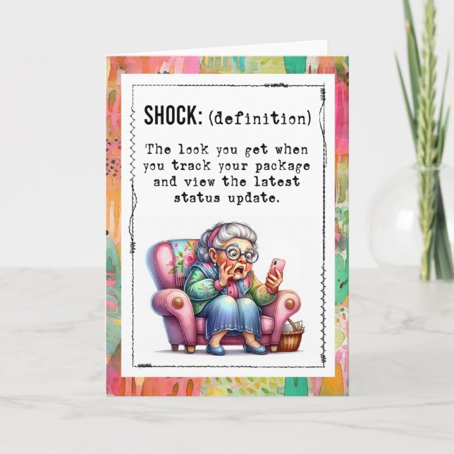 Carte Funny Addicted To Online Shopping  (Devant)