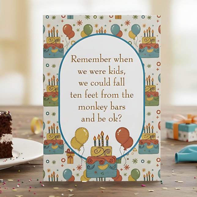Carte Funny Aging Humor Birthday  (Créateur téléchargé)