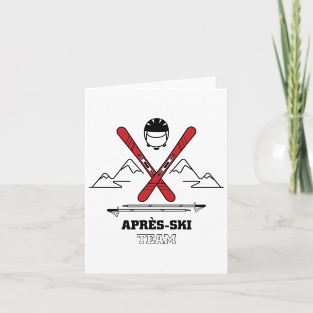 Carte Funny Apres Ski Team - Great Snow Lovers Cadeau (Devant)
