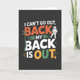 Carte Funny Back Pain Chiropractic Quote