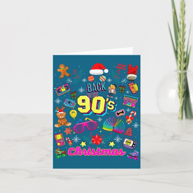 Carte Funny Back To 90's Christmas Nostalgia Quotes Grap (Devant)