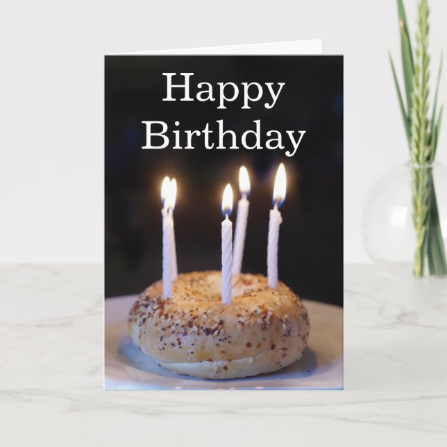 Carte Funny Bagel Anniversaire (Devant)