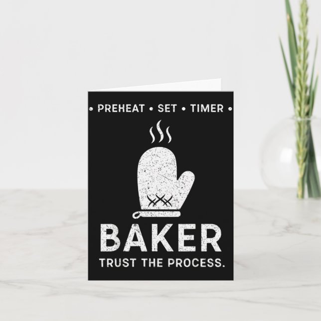 Carte Funny Baker Trust The Process Baking Motivation  (Devant)